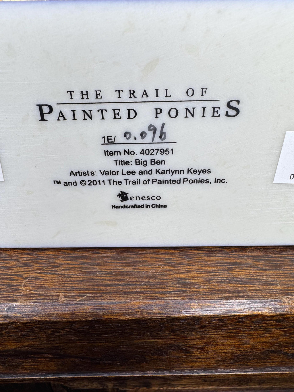 Trail of Painted Ponies Big Ben 1E, Very Low Number w/ Box.