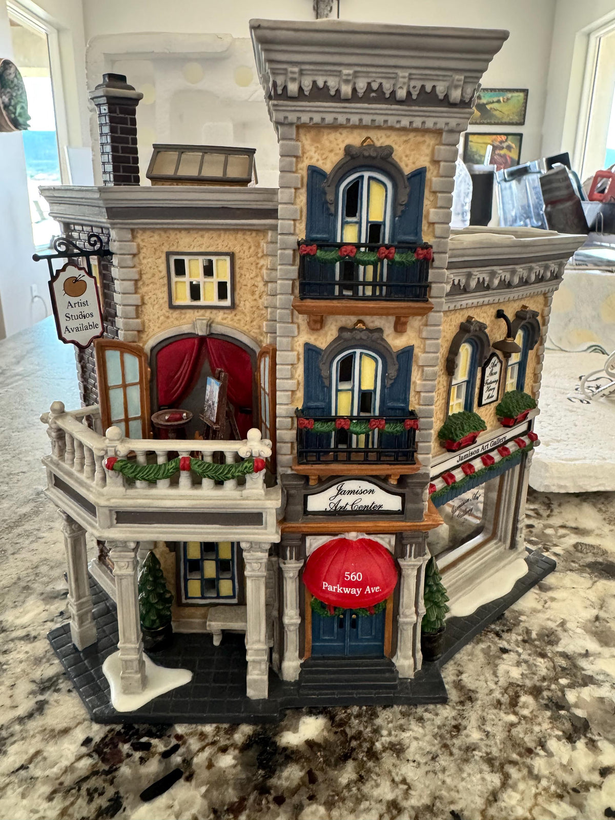 Vintage Dept 56 Light up Building "Jamison Art Center" NO BOX