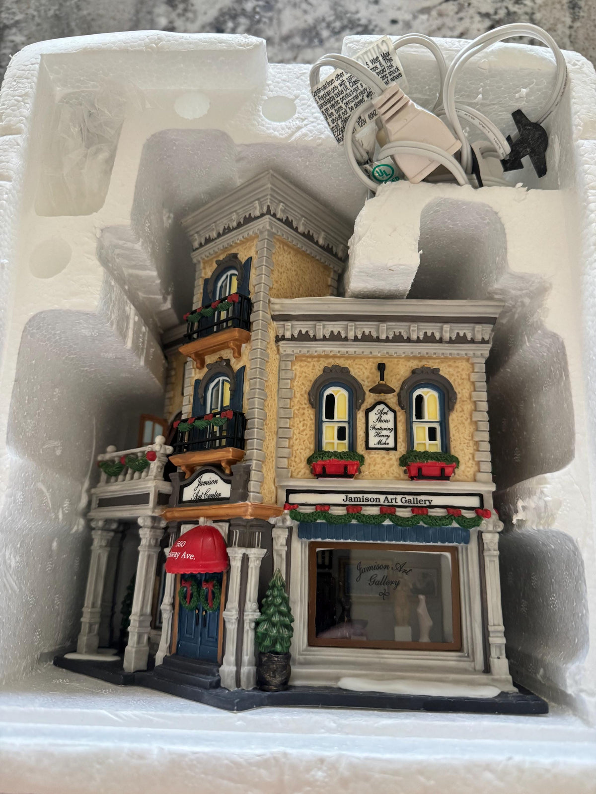 Vintage Dept 56 Light up Building "Jamison Art Center" NO BOX