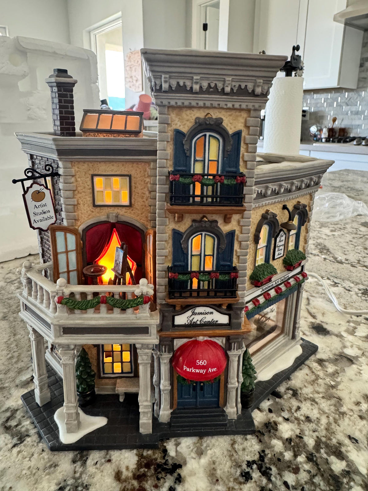 Vintage Dept 56 Light up Building "Jamison Art Center" NO BOX