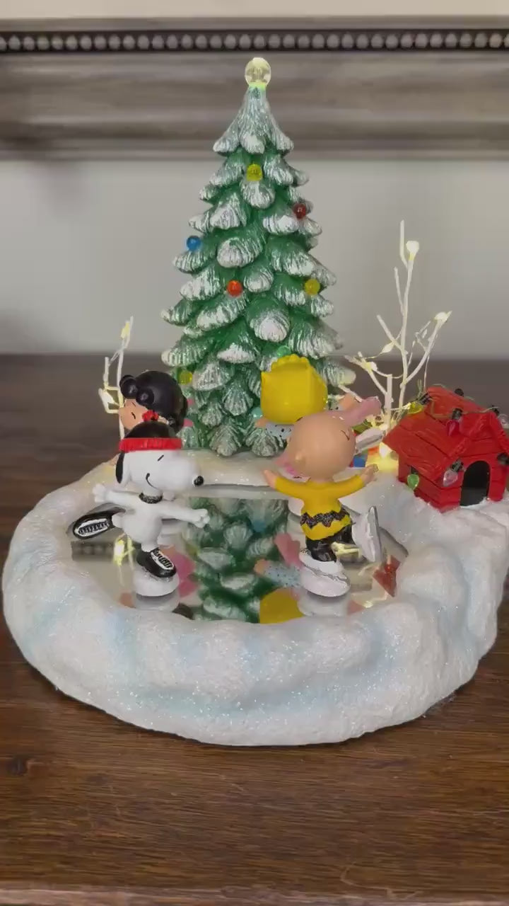 Peanuts Skating Pond Musical LED Figurine