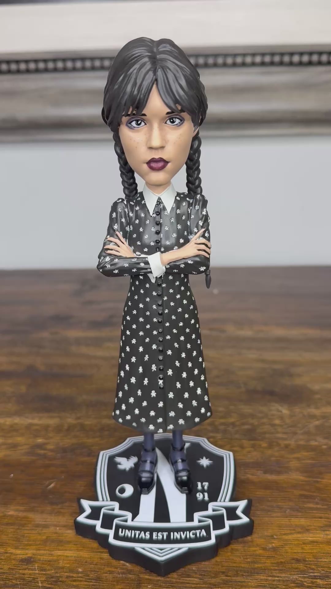 NIB Wednesday Addams Head Knocker Figurine